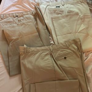 3 pairs Men’s Khakis Size 44x 30 Two are Dockers one is LL BEAN.